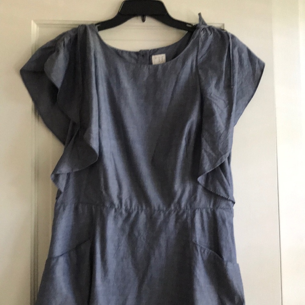 Ruffle sleeved smock dress - Picture 2 of 4